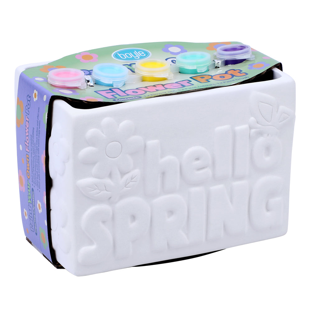 Boyle Paint Your Own Flower Pot Kids Art/Craft Kit - Hello Spring Flower 4y+