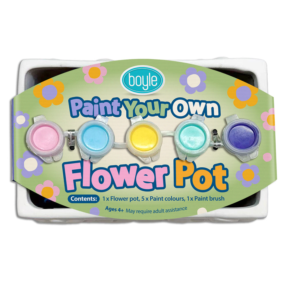 Boyle Paint Your Own Flower Pot Kids Art/Craft Kit - Hello Spring Flower 4y+