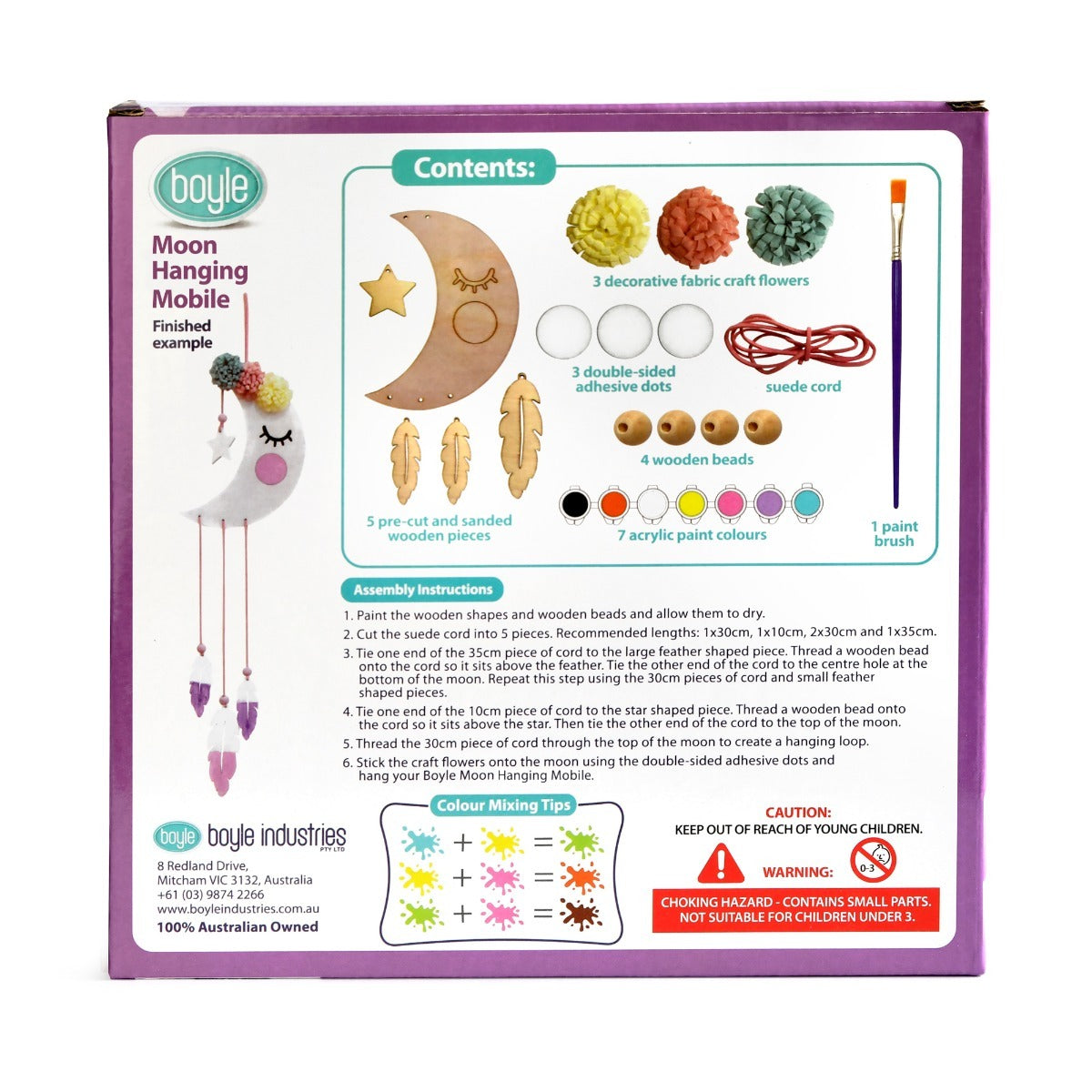 Crafty Kits Hanging Mobile DIY Paint Kit Kids 4+ Assorted