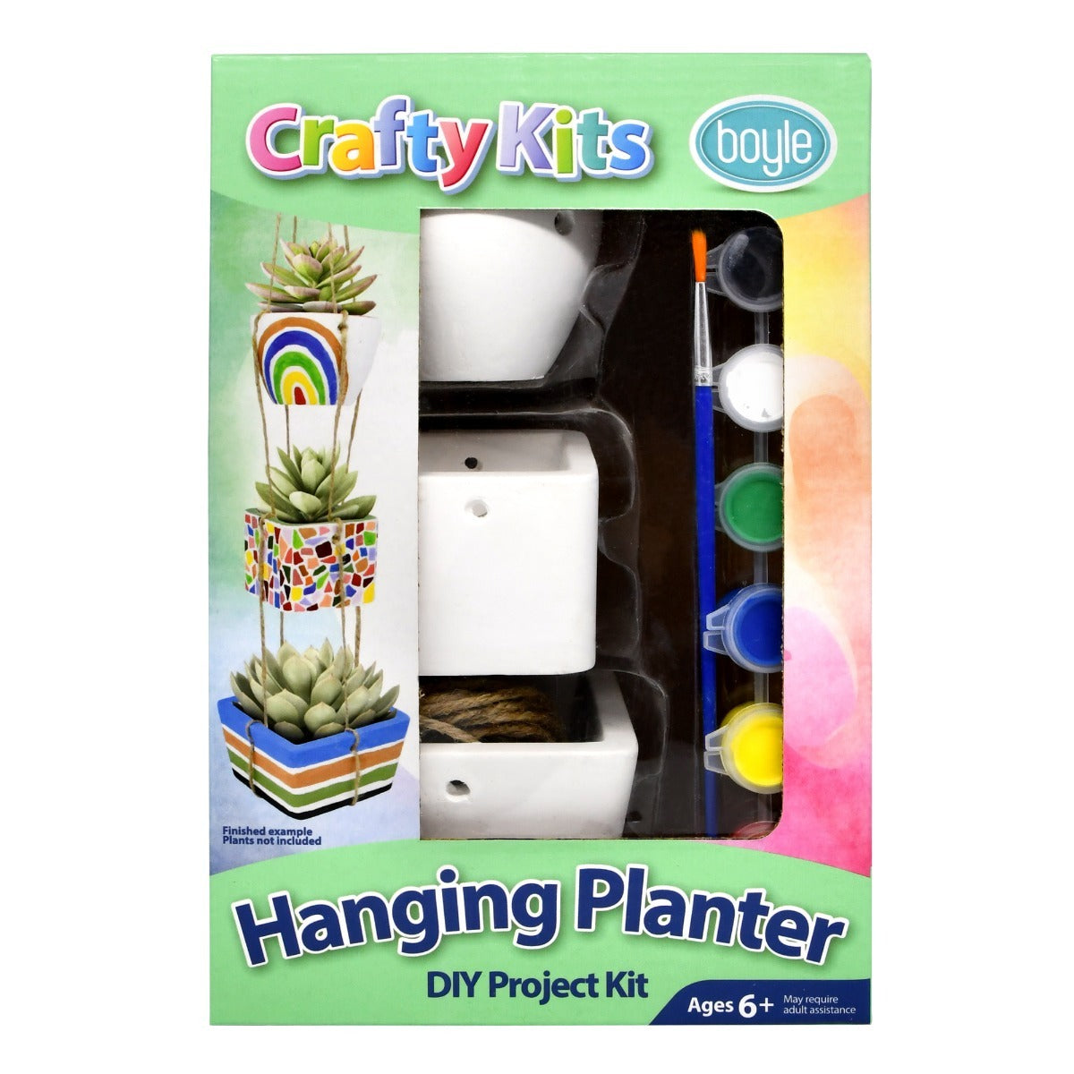 Crafty Kits Hanging Planter Paint Set DIY Arts/Craft Kids 6y+