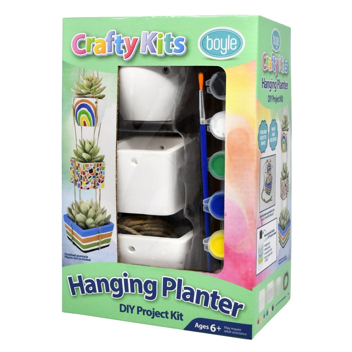 Crafty Kits Hanging Planter Paint Set DIY Arts/Craft Kids 6y+