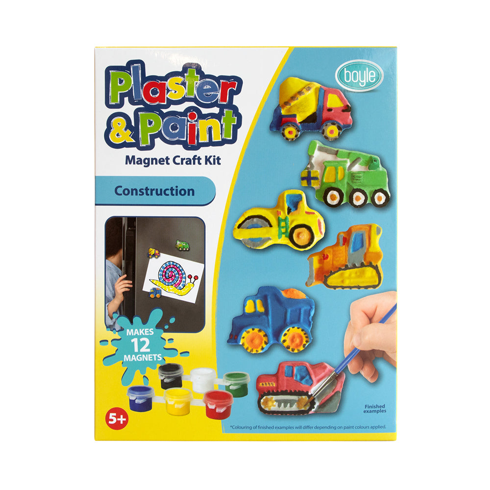 Boyle 22cm Plaster and Paint Magnet Construction Craft Kit 5y+