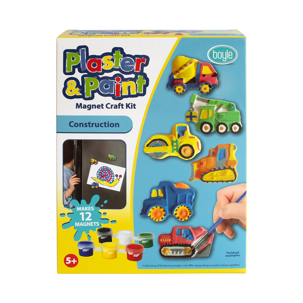 Boyle 22cm Plaster and Paint Magnet Construction Craft Kit 5y+