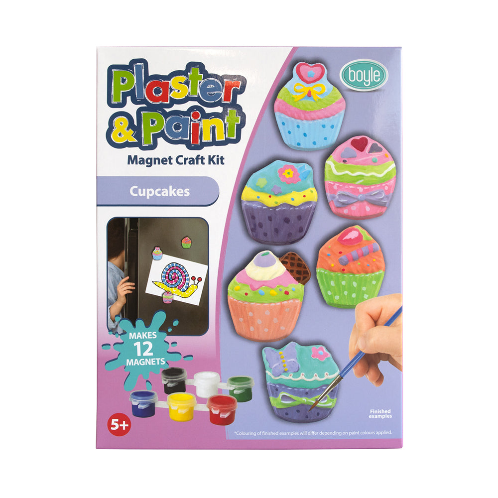 Boyle 22cm Plaster and Paint Magnet Cupcakes Craft Kit 5y+