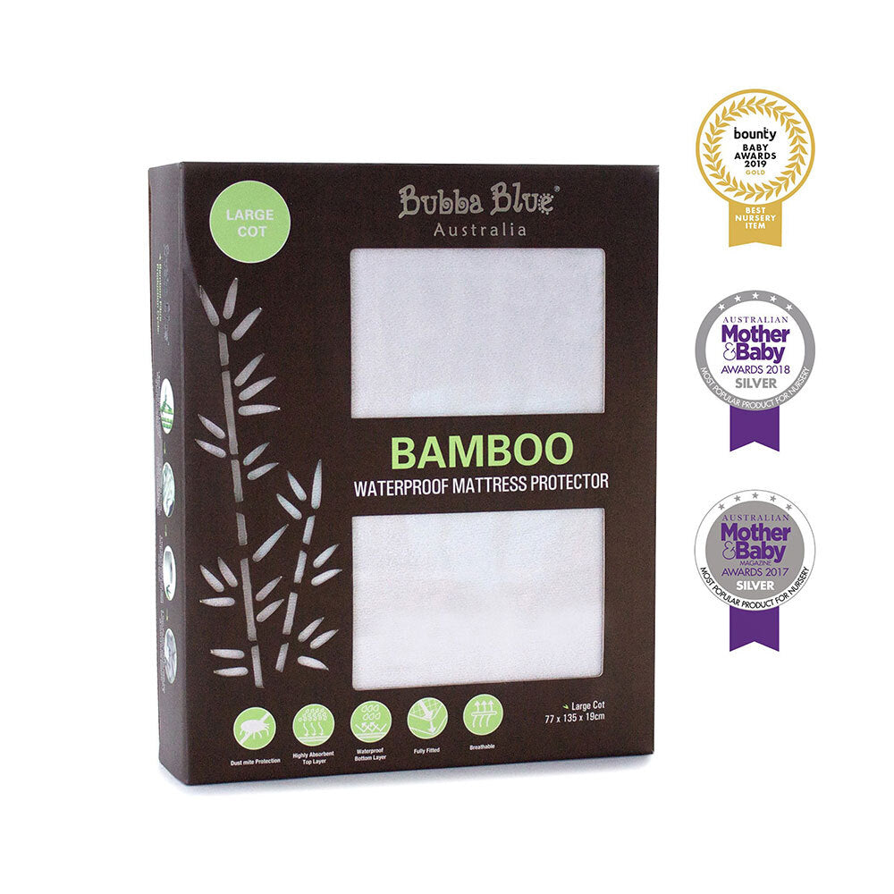 Bubba Blue Bamboo Large Cot Mattress Protector