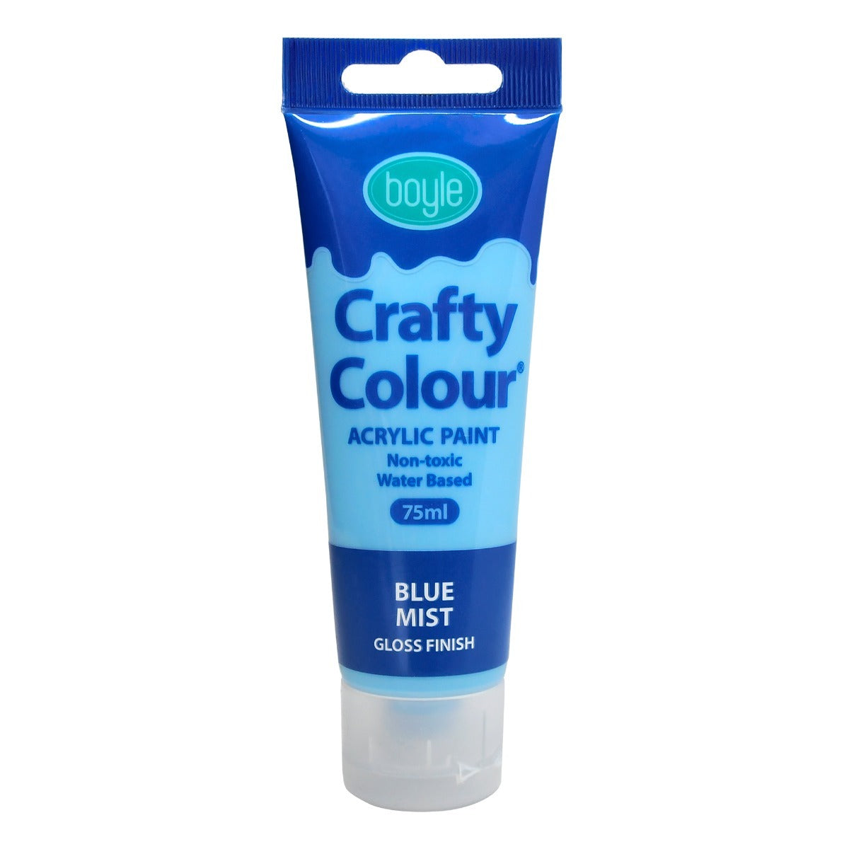 Crafty Colour Art/Craft 75ml Acrylic Paint Tube - Blue Mist
