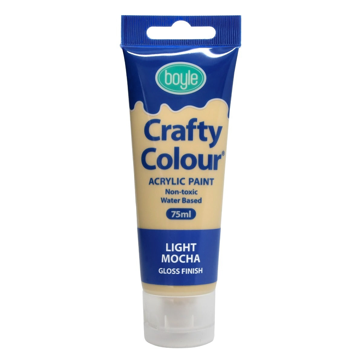 Crafty Colour Art/Craft 75ml Acrylic Paint Tube - Light Mocha