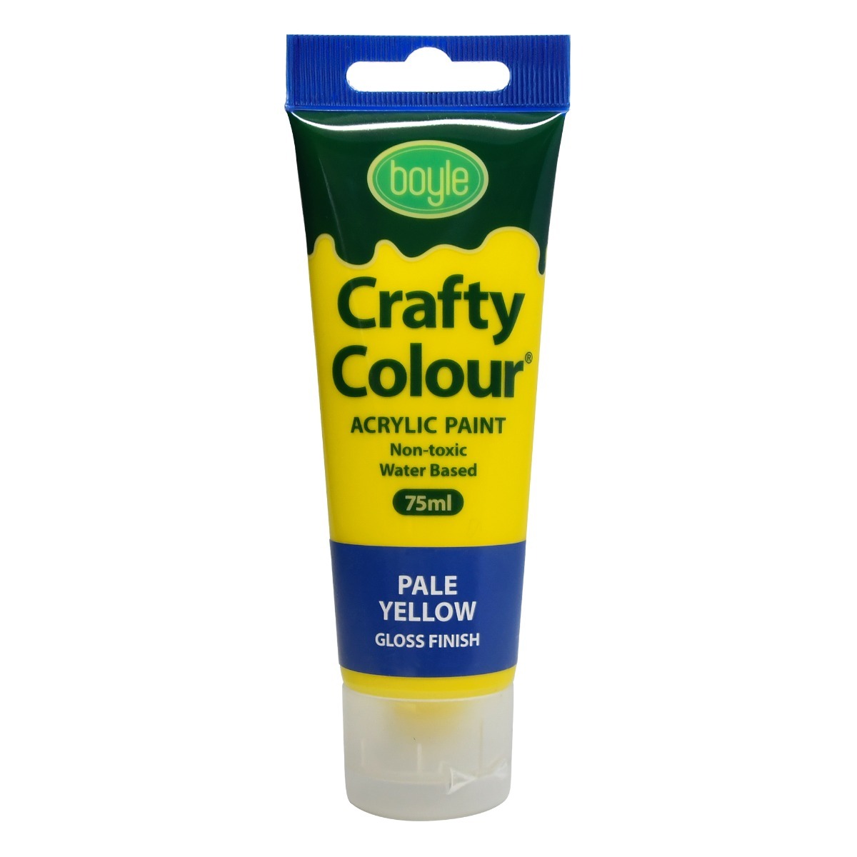 Crafty Colour Art/Craft 75ml Acrylic Paint Tube - Pale Yellow