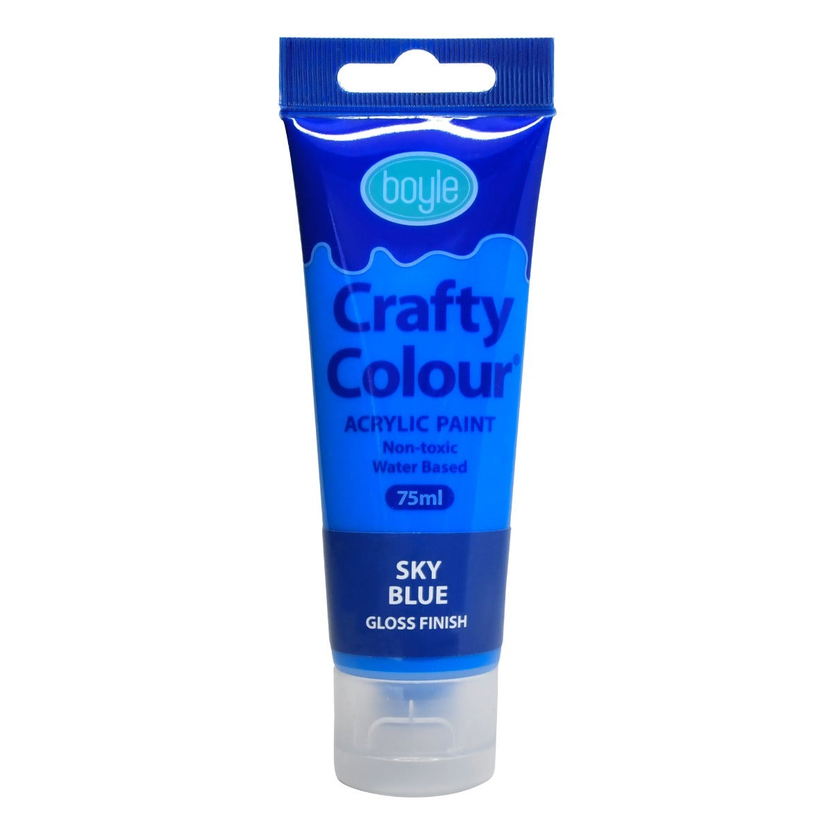 Crafty Colour Water-Based 75ml Acrylic Paint - Sky Blue