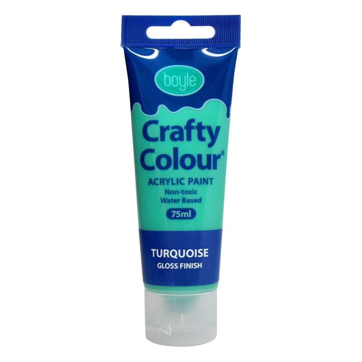 Crafty Colour Water-Based 75ml Acrylic Paint - Turquoise