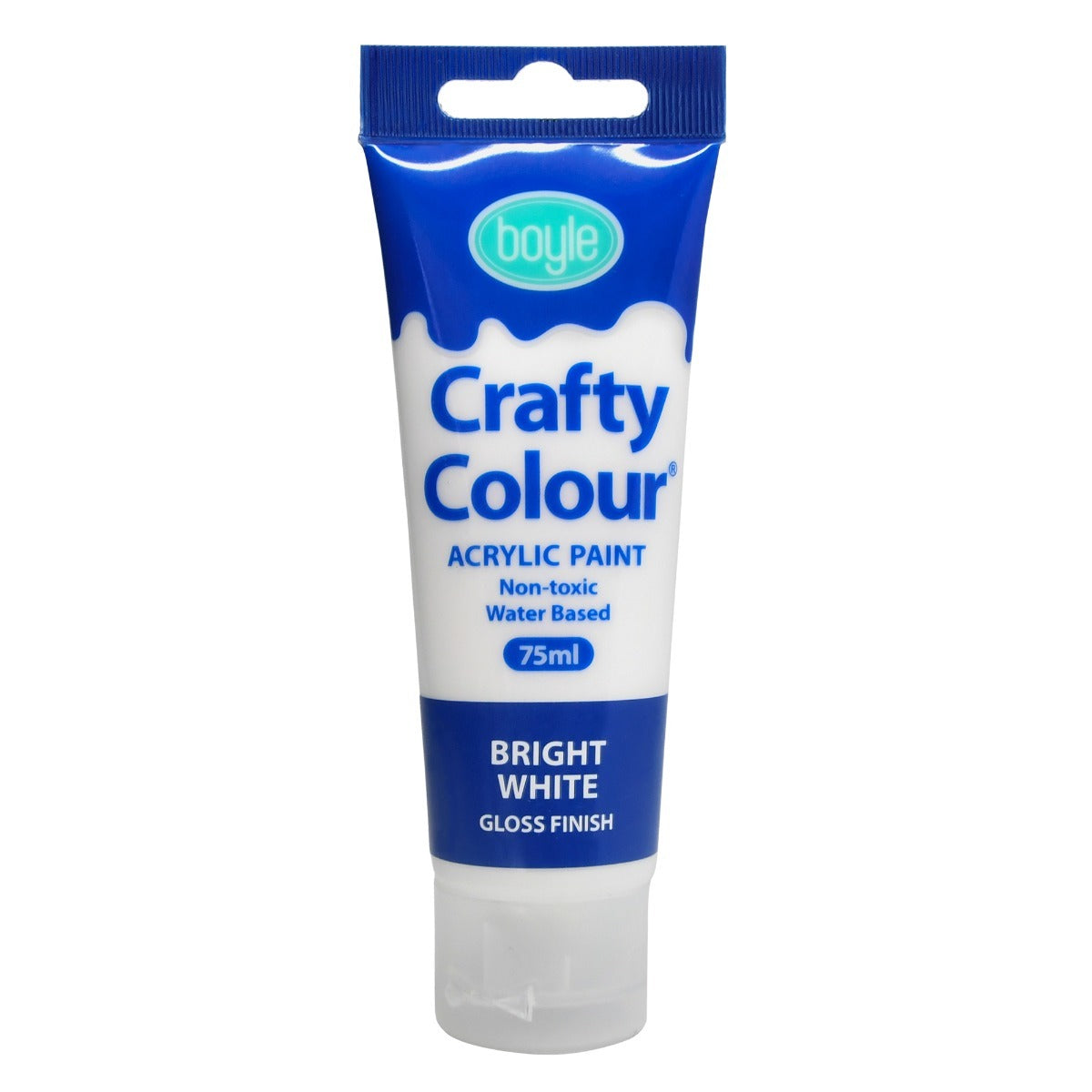 Crafty Colour Water-Based 75ml Acrylic Paint - Bright White