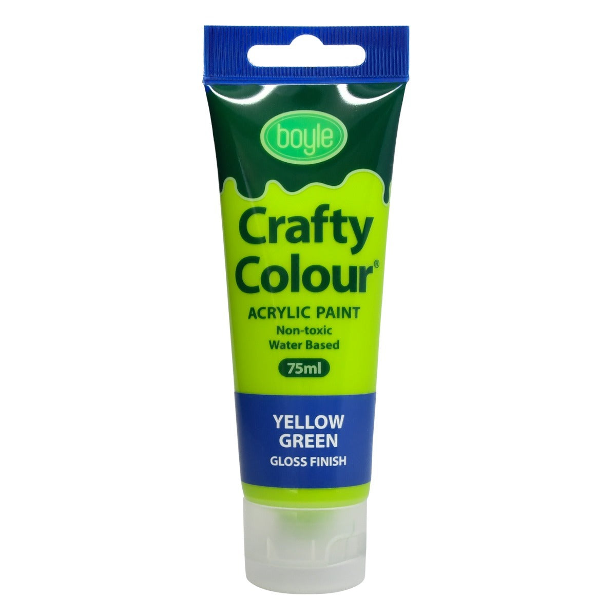 Crafty Colour Water-Based 75ml Acrylic Paint - Yellow Green