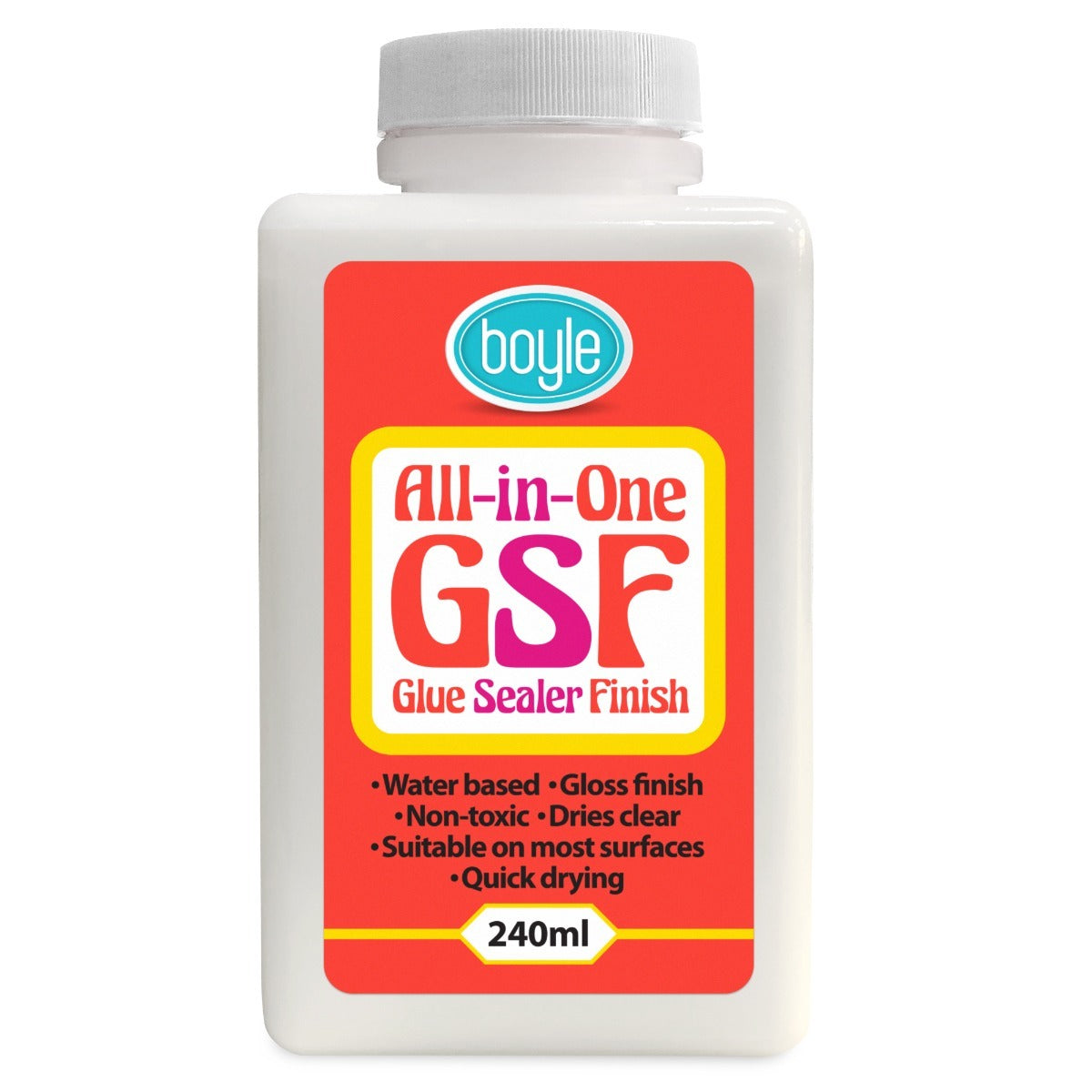 Boyle All-In-One 240ml Non-Toxic Glue/Sealer/Finish - Gloss