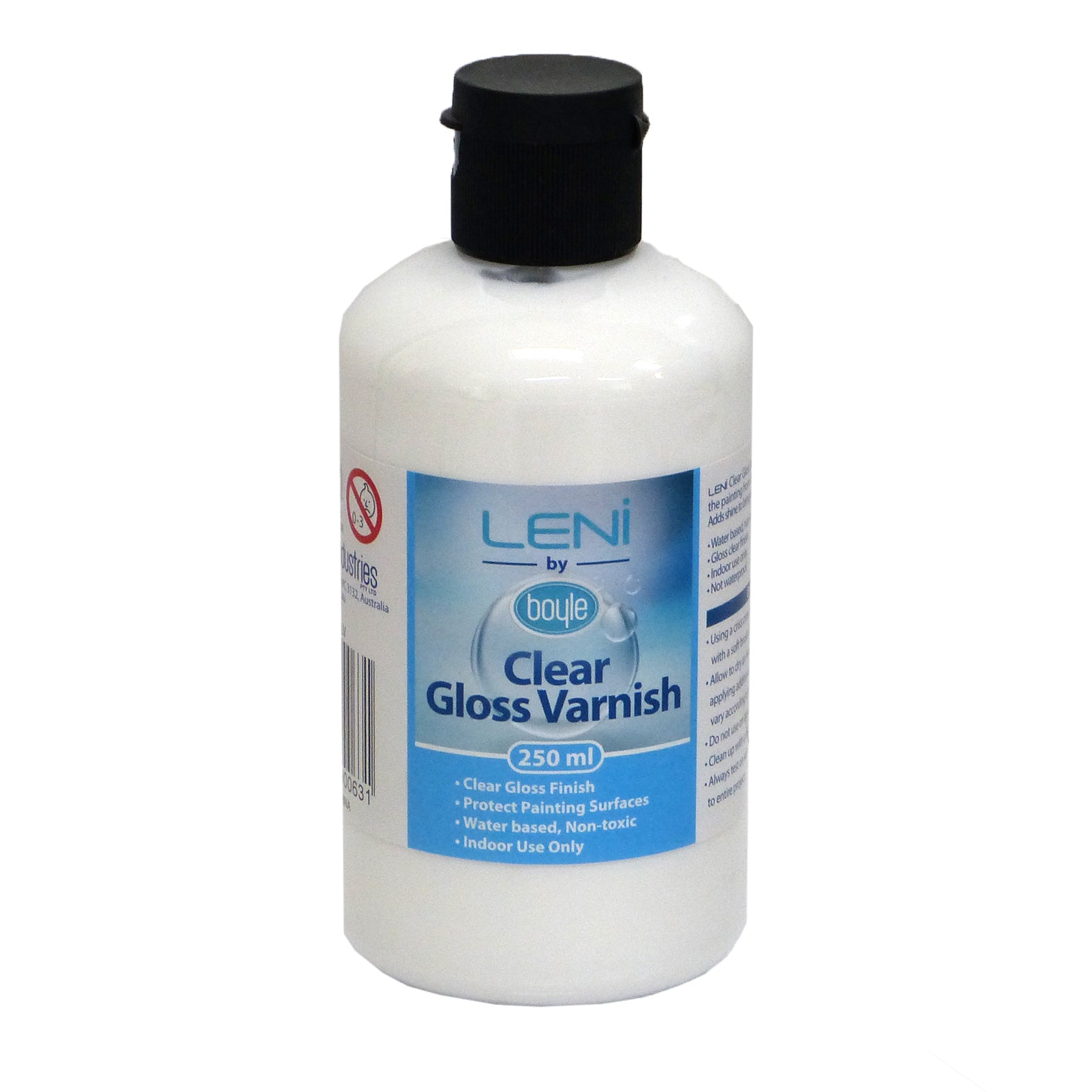 Boyle Leni 250ml Clear Non-Toxic Gloss Varnish/Finish