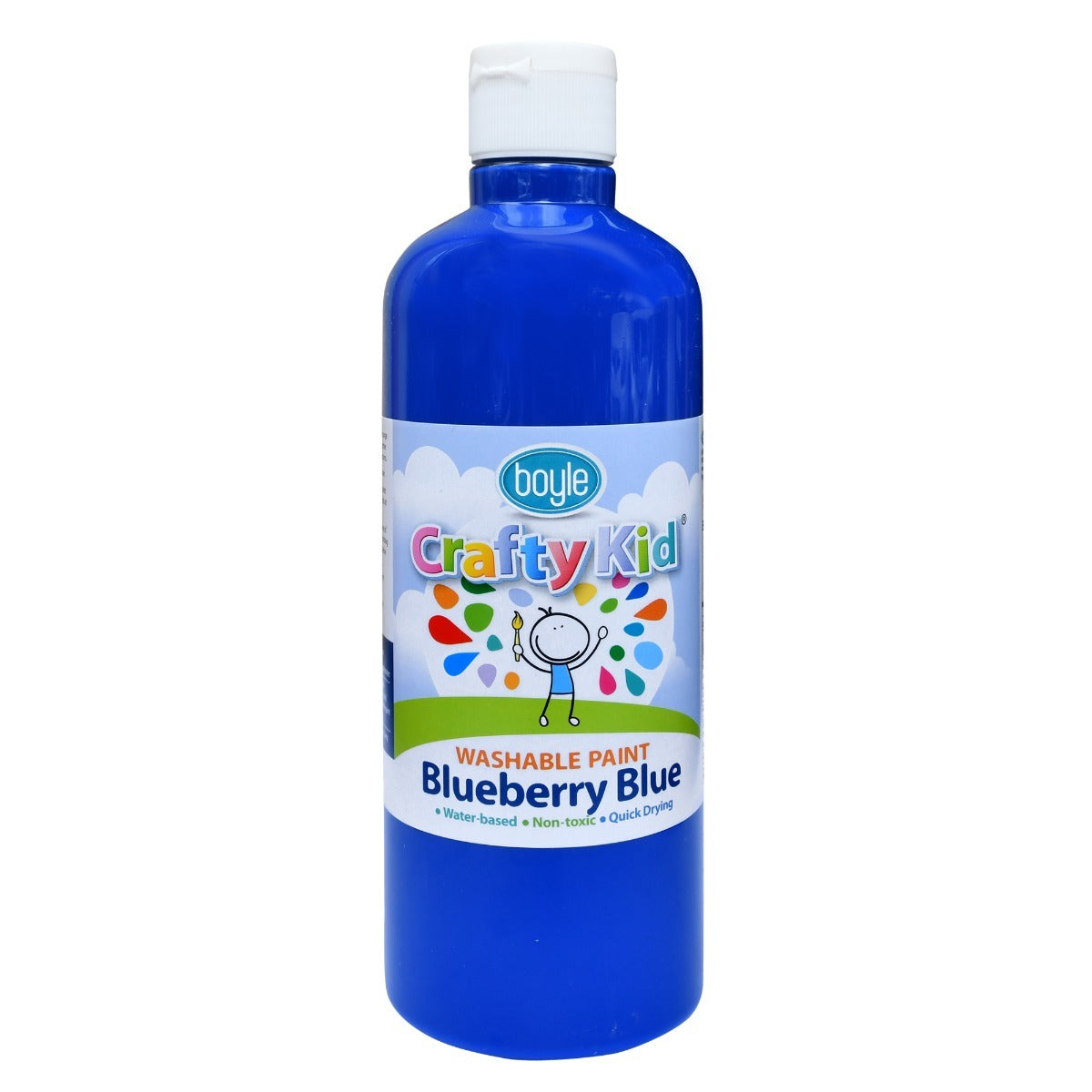 Boyle Crafty Kids 500ml Washable Paint - Blueberry Blue