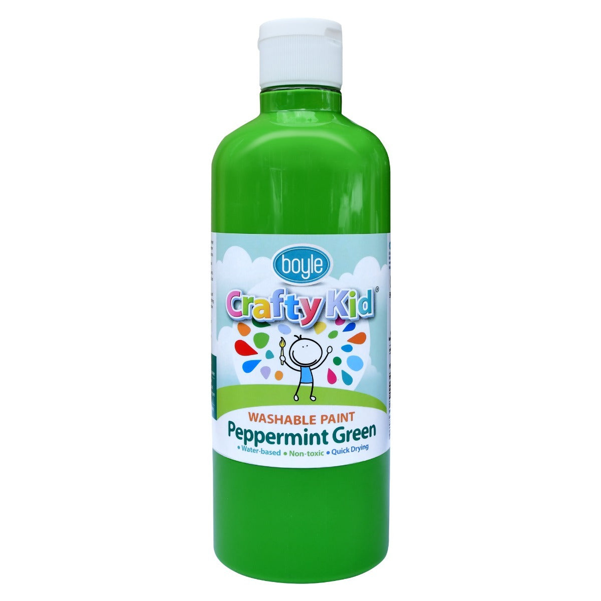 Boyle Crafty Kids 500ml Washable Paint - Peppermint Green