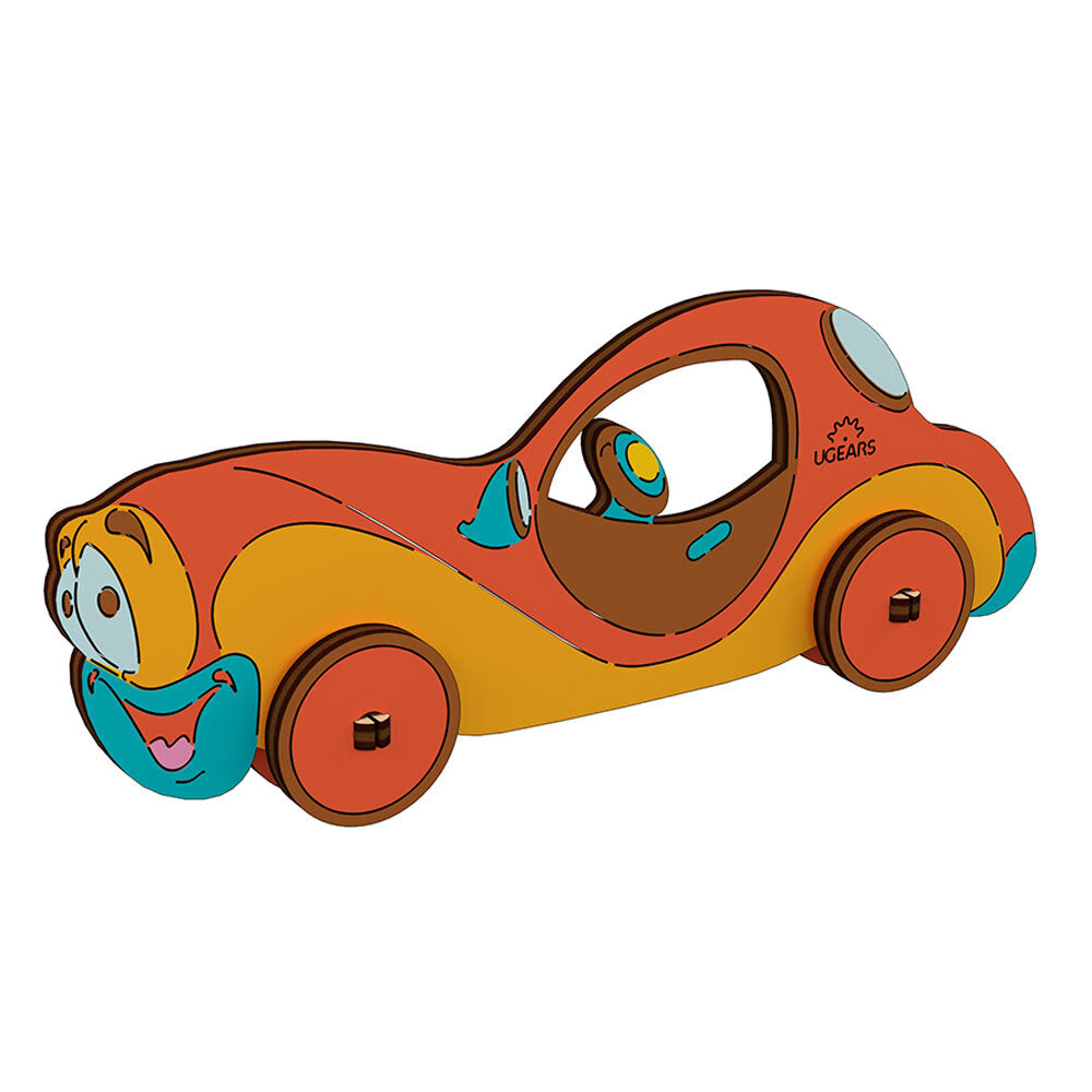 Ugears 3D Colouring Car DIY Wooden Puzzle 8pc