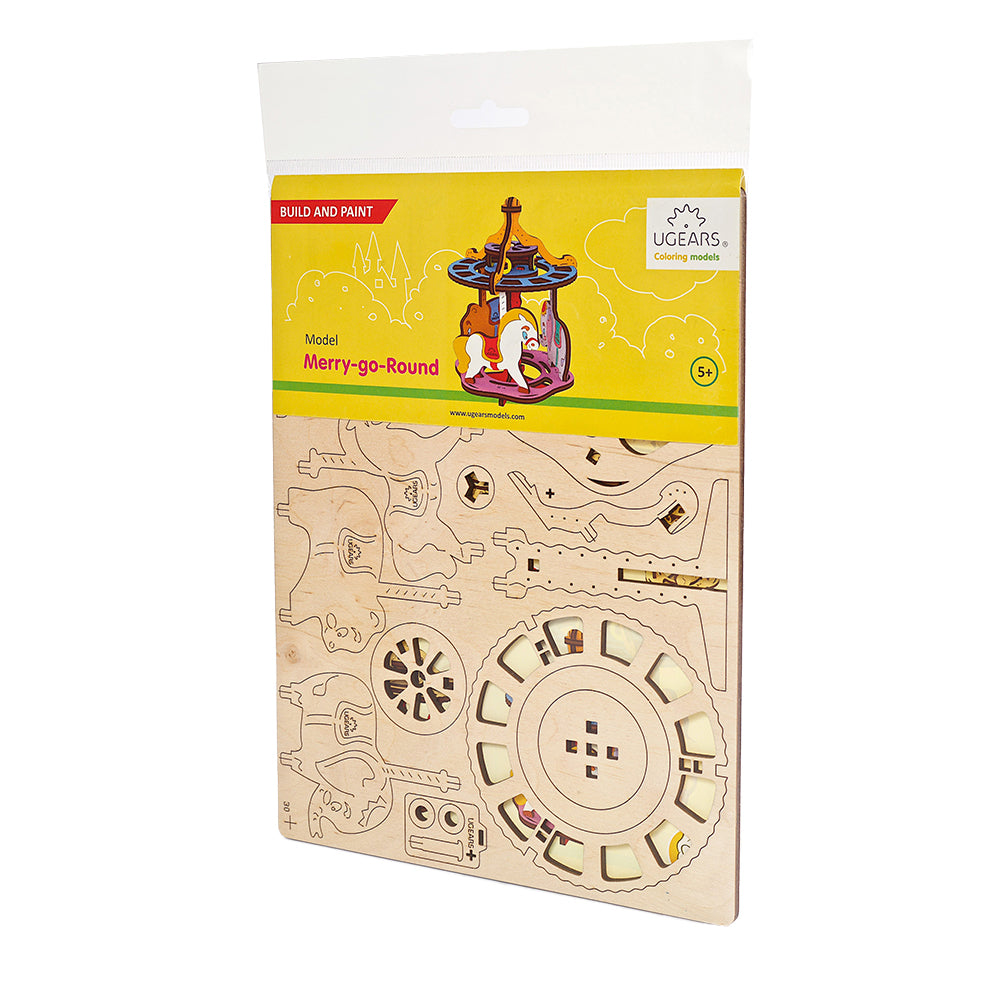 Ugears 3D Painting Merry-Go-Round Wooden Puzzle 23pc