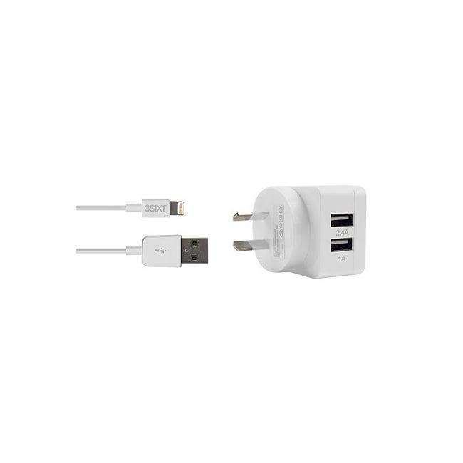 3s-0230-3sixt-1m-wall-charger-au-3-4a-w-lightning-cables-white