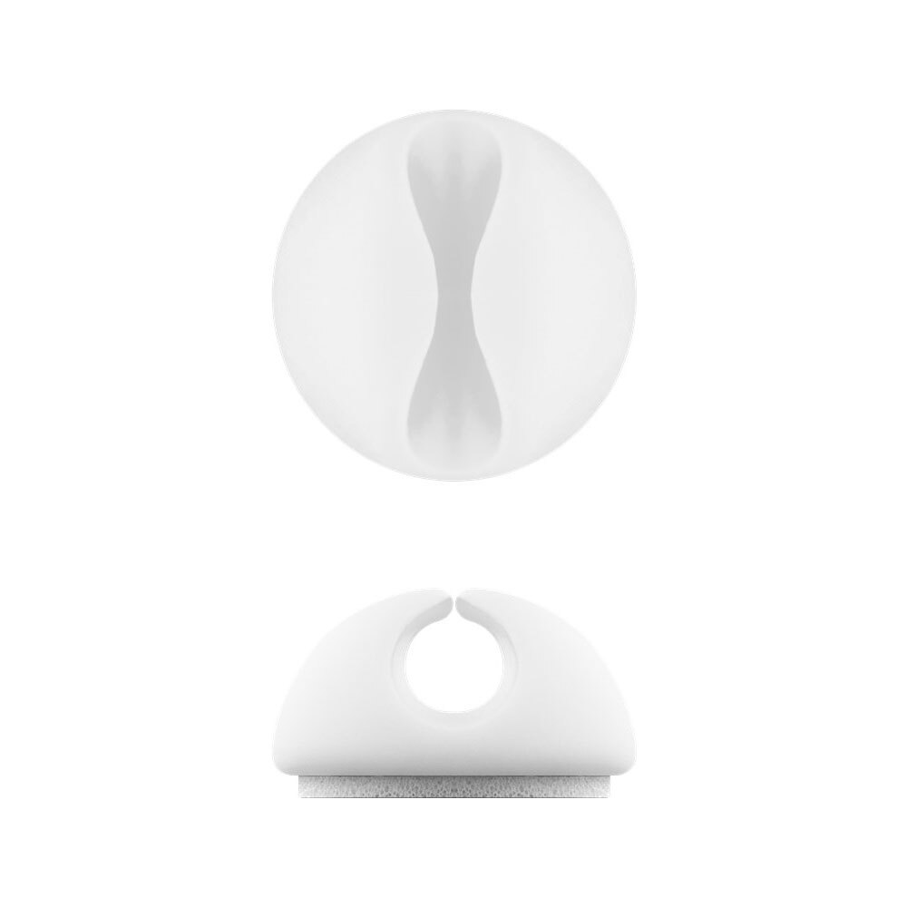 5pc Goobay 1 Slot 1.88cm Adhesive Cable Organiser - White