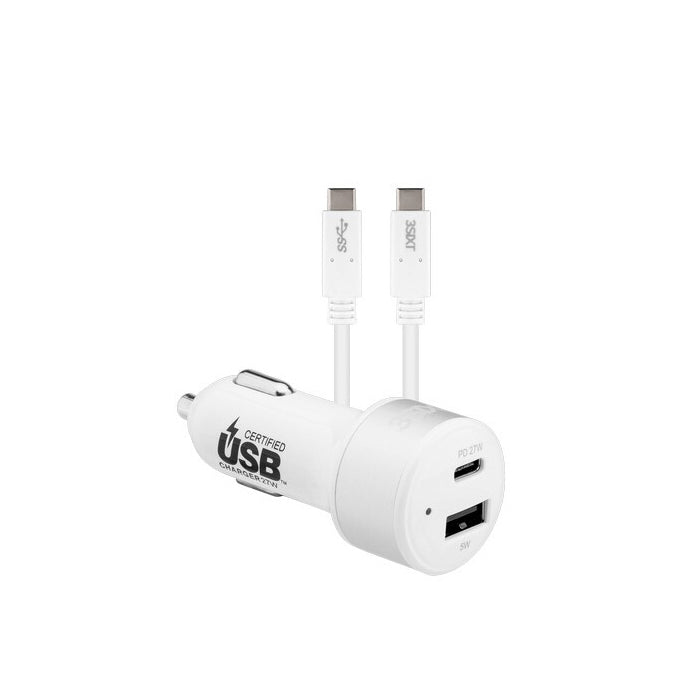 3s-1034-3sixt-dual-usb-a-usb-c-pd-car-charger-w-1m-type-c-cable-white