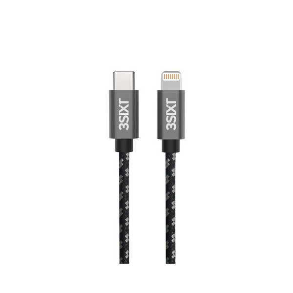 3s-1382-3sixt-30cm-usb-c-to-lightning-mfi-certified-cable-for-apple-iphone-black