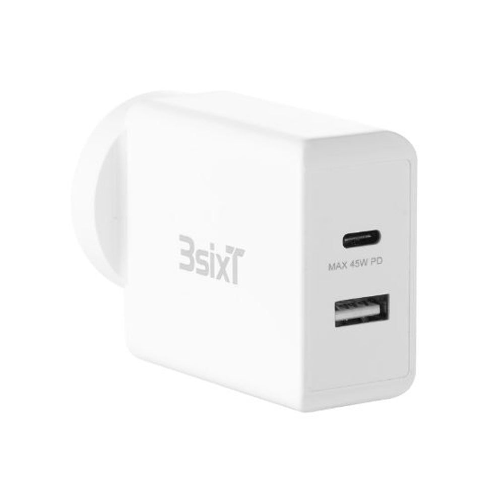 3s-2305-3sixt-wall-charger-anz-plug-45w-usb-c-2-4a-white