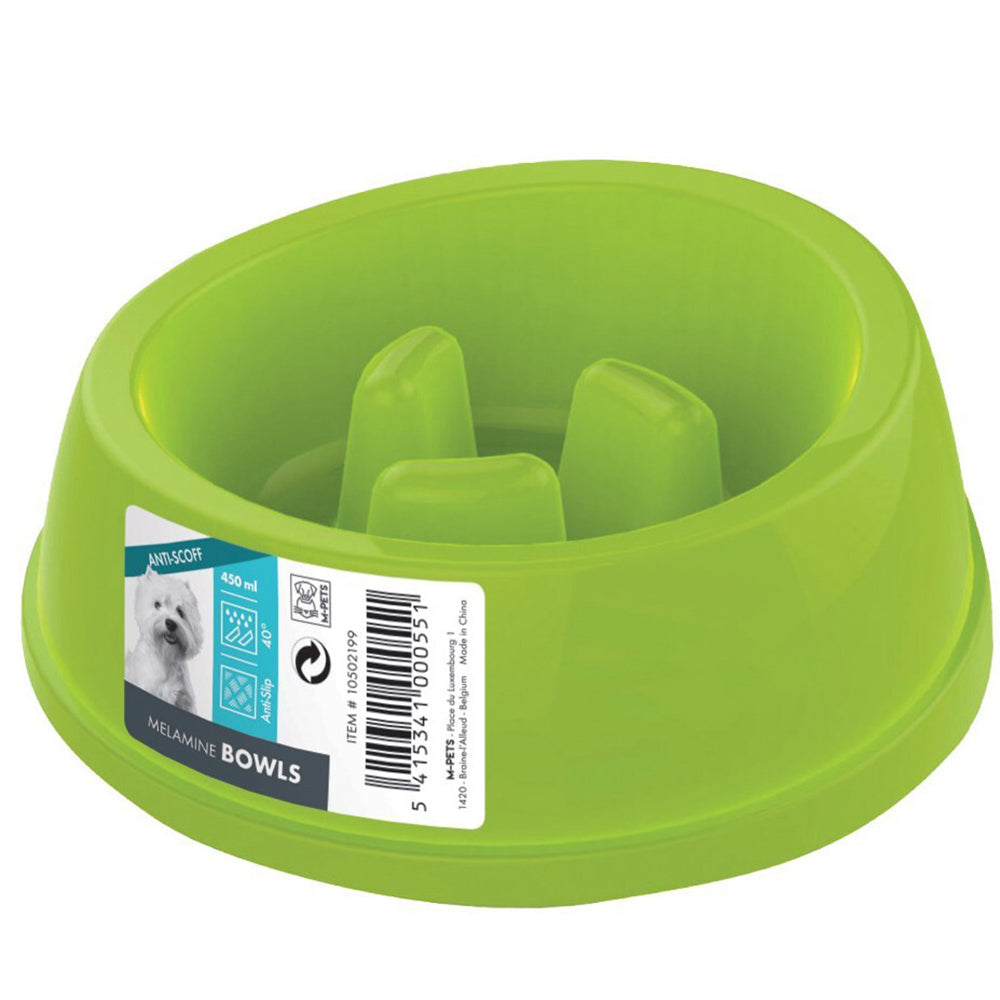 10502199-m-pets-450ml-melamine-bowl-high-back-slow-down-cat-kitten-pet-feeder