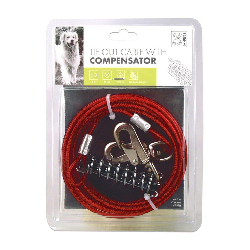 10801405-m-pets-5m-dog-puppy-pet-tie-out-safe-secure-outdoor-cable-lead-w-compensator