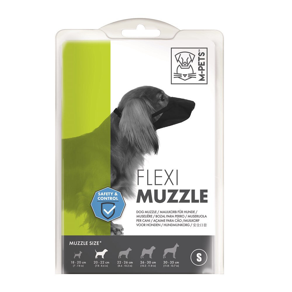 10812199-m-pets-22cm-flexi-muzzle-dog-puppy-pet-biting-barking-w-adjustable-strap-small