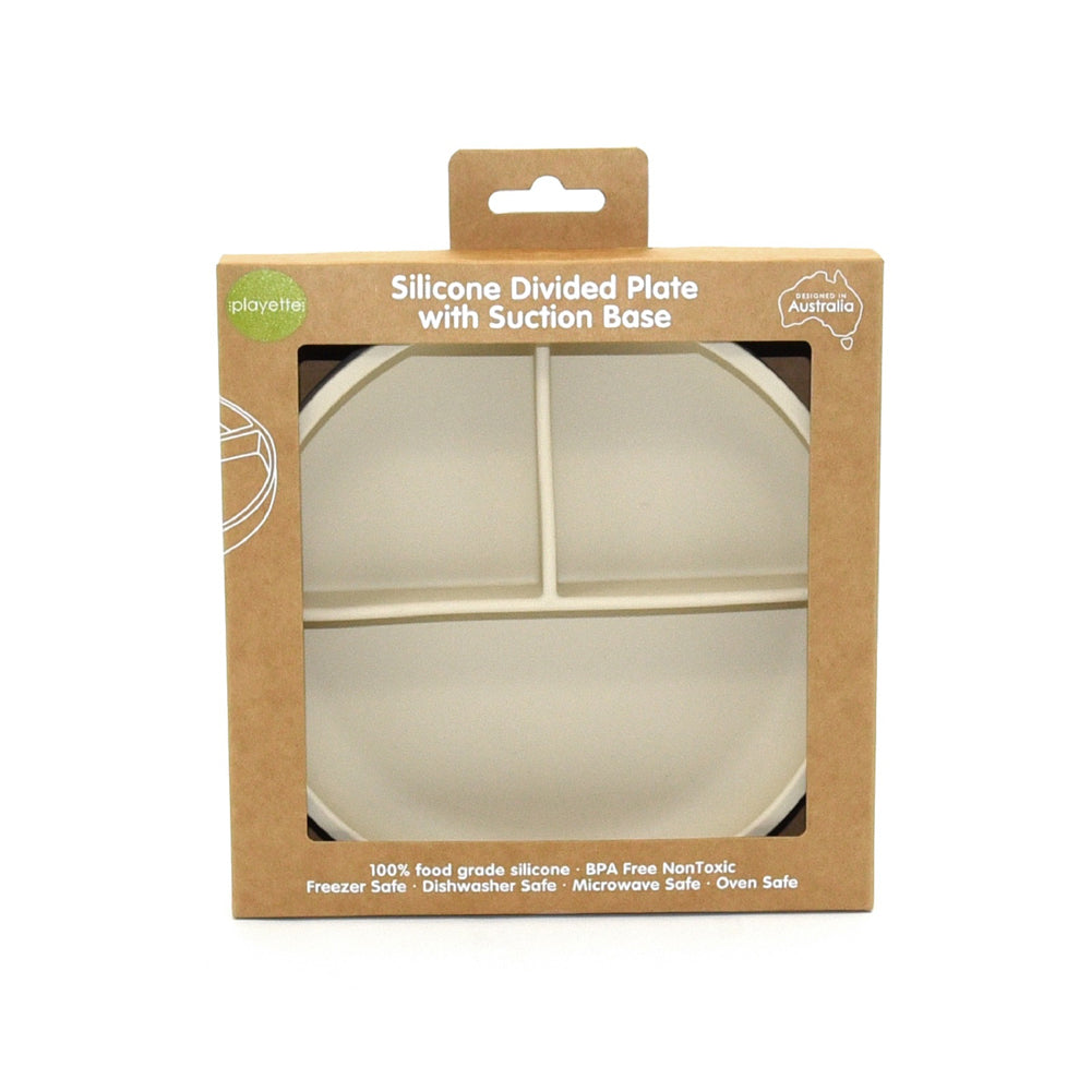 1501007-playette-silicone-divided-baby-infant-plate-sand-4m