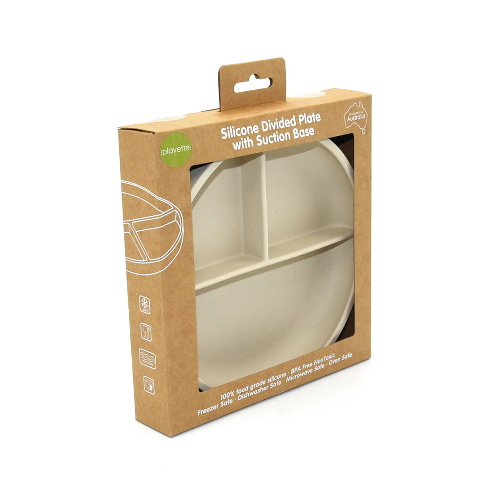 1501007-playette-silicone-divided-baby-infant-plate-sand-4m