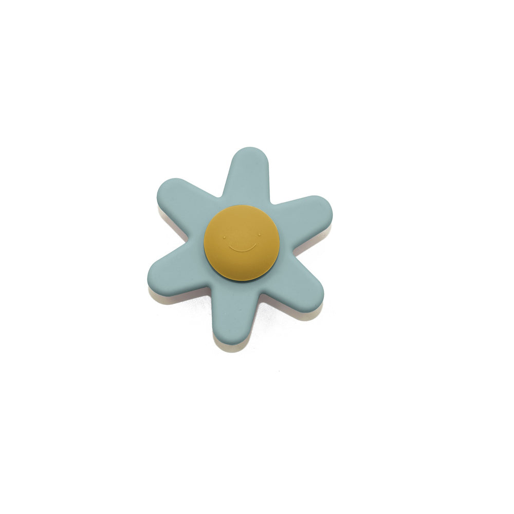 1501027-playette-silicone-fidget-fun-spinner-baby-infant-activity-toy-flower-w-smile-0m