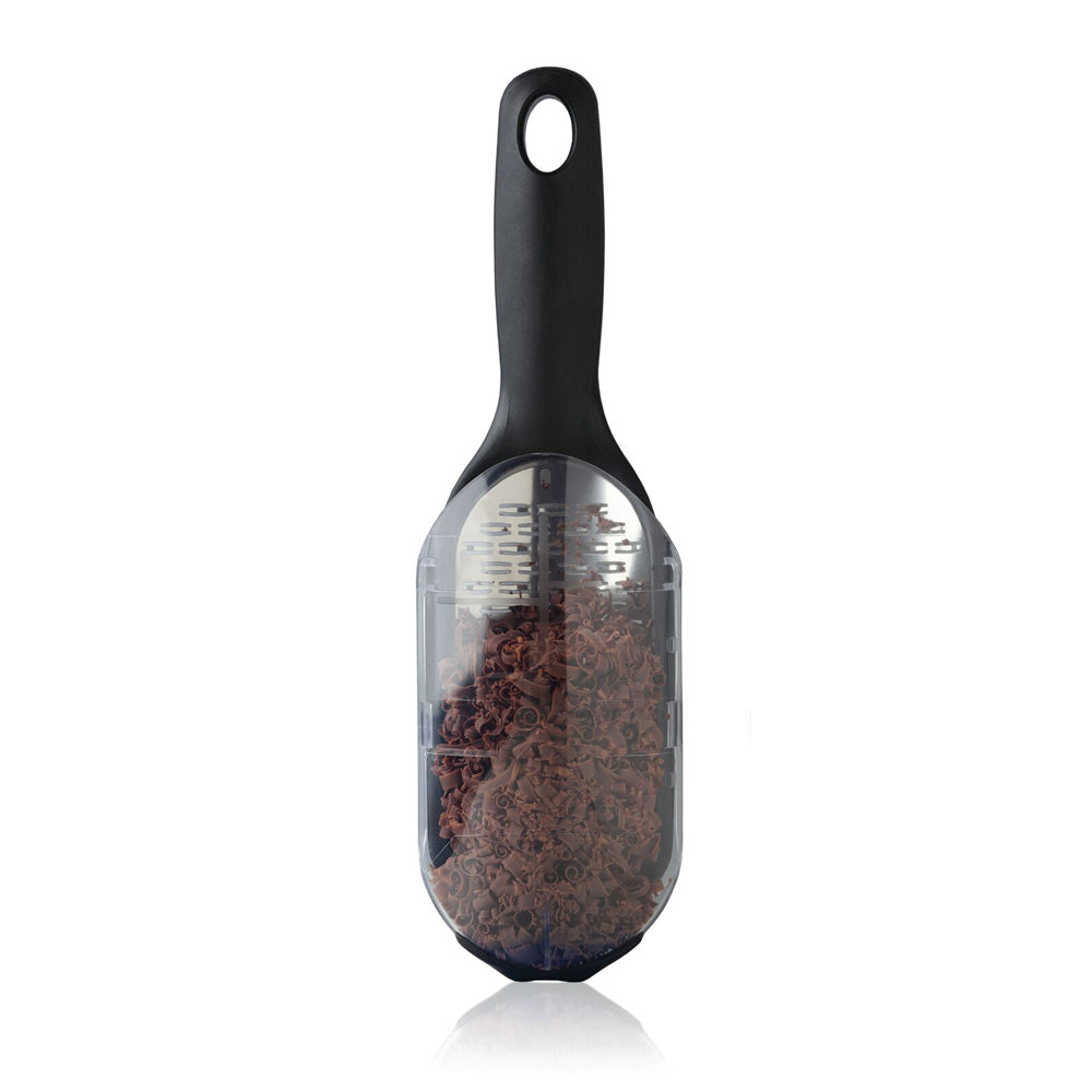 15301-microplane-elite-medium-ribbon-grater-w-250ml-catcher-black
