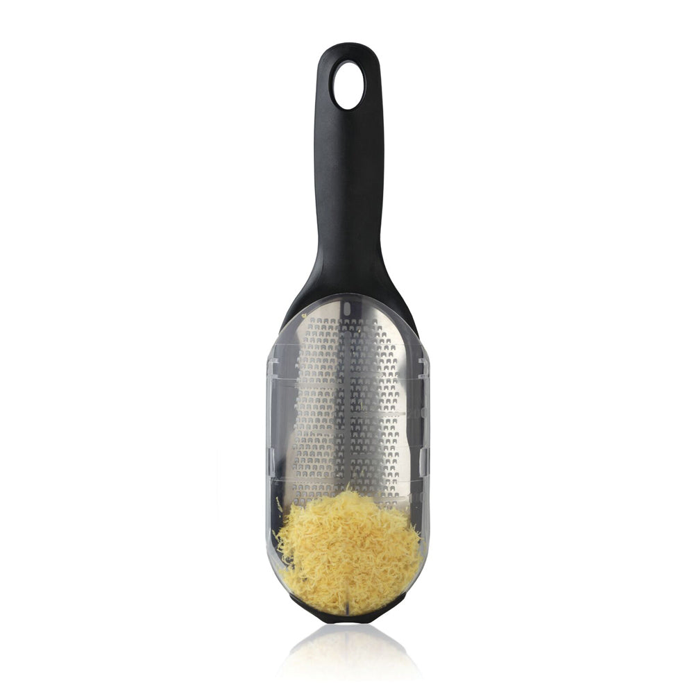 15302-microplane-elite-fine-grater-w-250ml-catcher-black