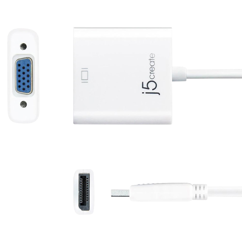 1742572-j5create-10cm-displayport-to-vga-adapter-cable-white