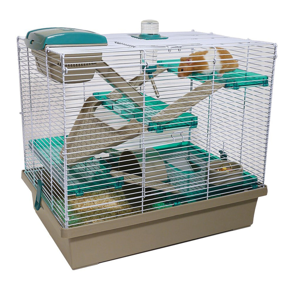 19178-rosewood-pico-w-ladders-tunnels-hamster-mice-home-pet-cage-xl-translucent-teal