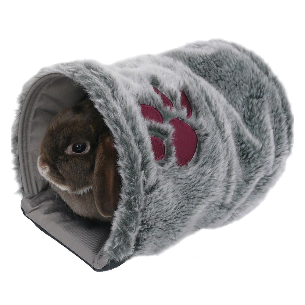 19603-rosewood-28x20cm-polycotton-snuggle-reversible-ferret-pet-sleeping-tunnel-grey