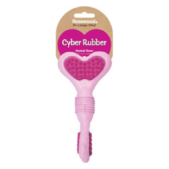 20273-rosewood-cyber-rubber-puppy-bone-pet-dog-teething-dental-chew-bite-toy-assorted