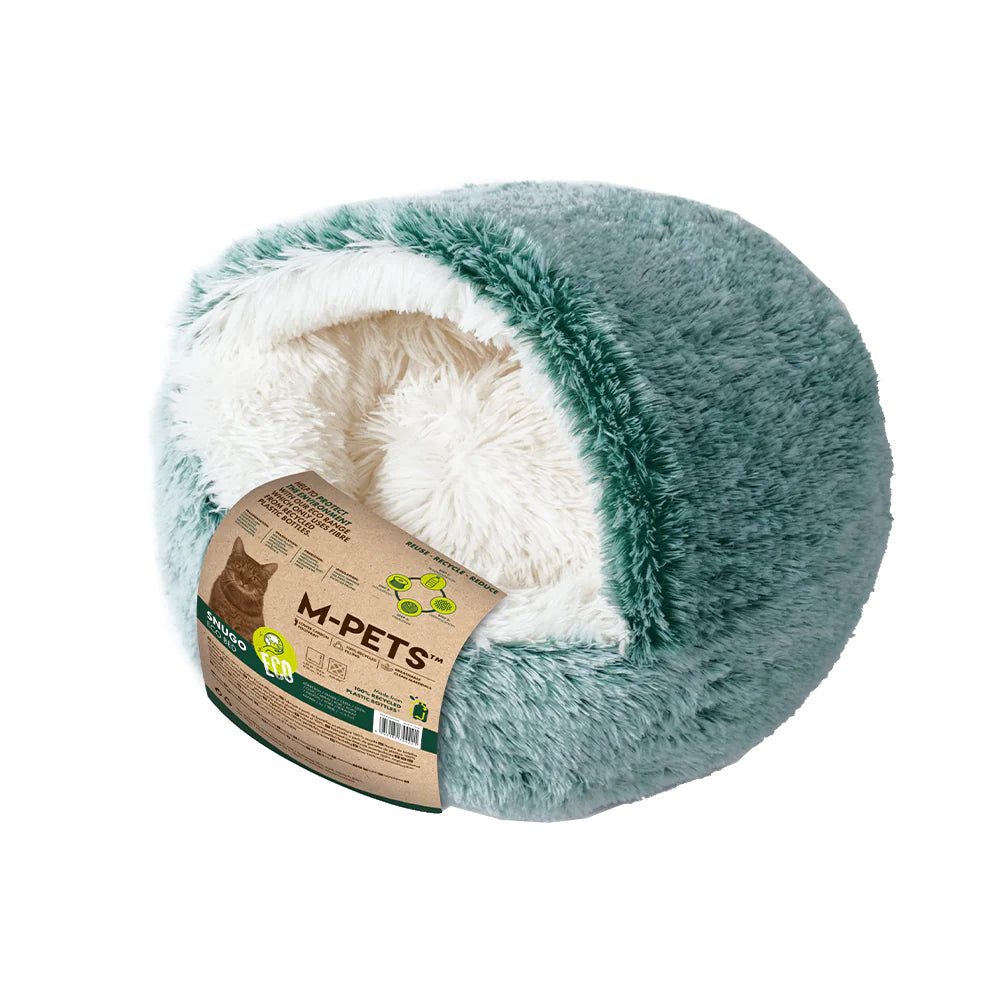 20303199-m-pets-snugo-eco-pet-cat-sleeping-bed-50x30cm-green