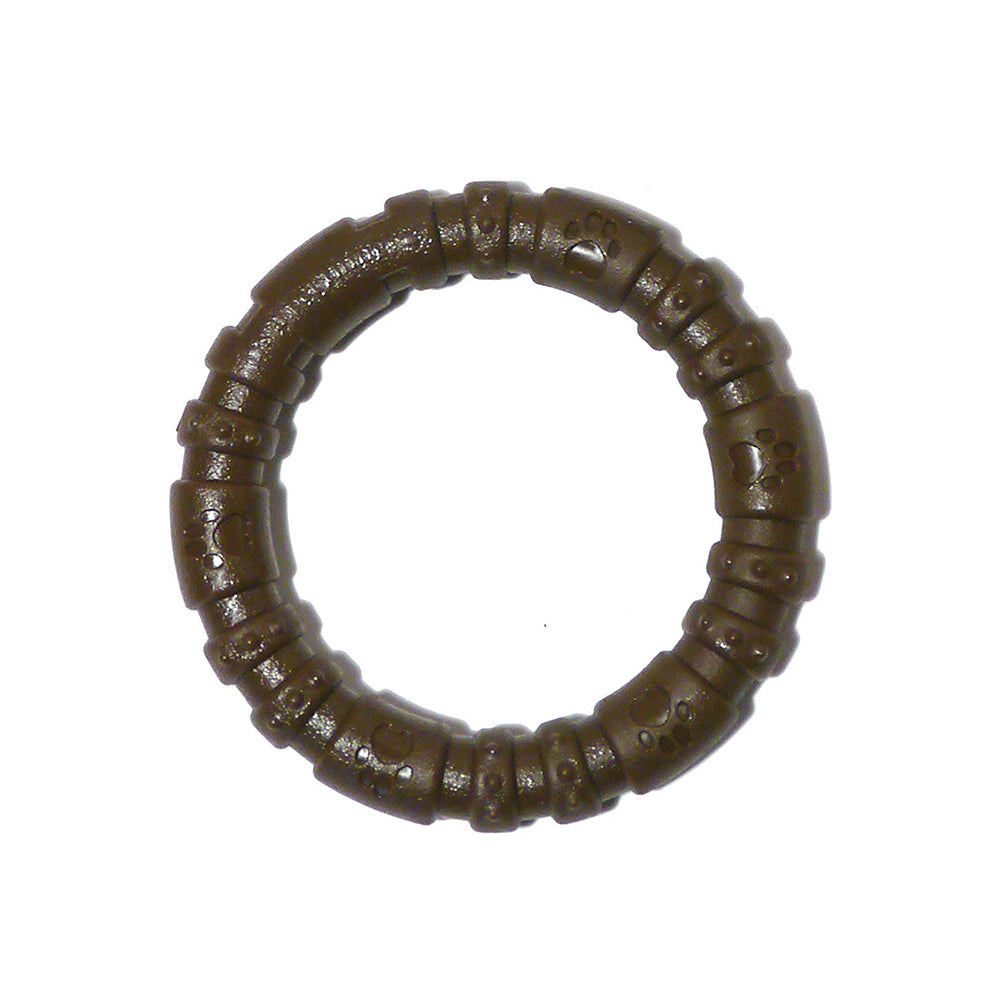 20461-rosewood-chocolate-round-nylon-pet-dog-chew-play-interactive-fun-play-toy-brown