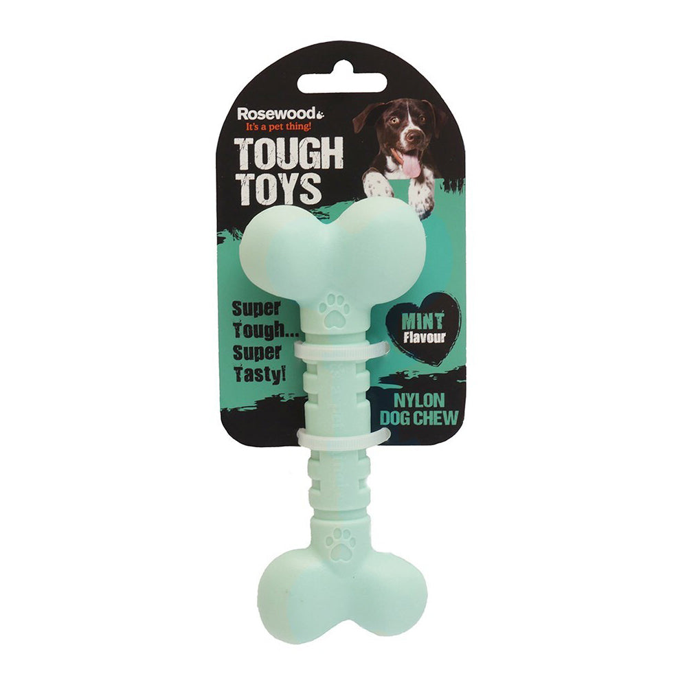 20464-rosewood-tough-guys-nylon-12-5cm-flavoured-mint-bone-dental-chew-toy-small-green