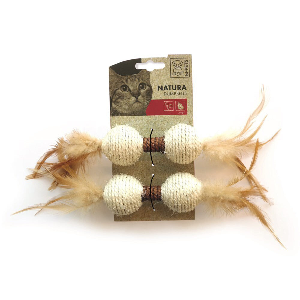 20601199-m-pets-24x4-5cm-natura-cat-kitten-dumbbell-pet-toy