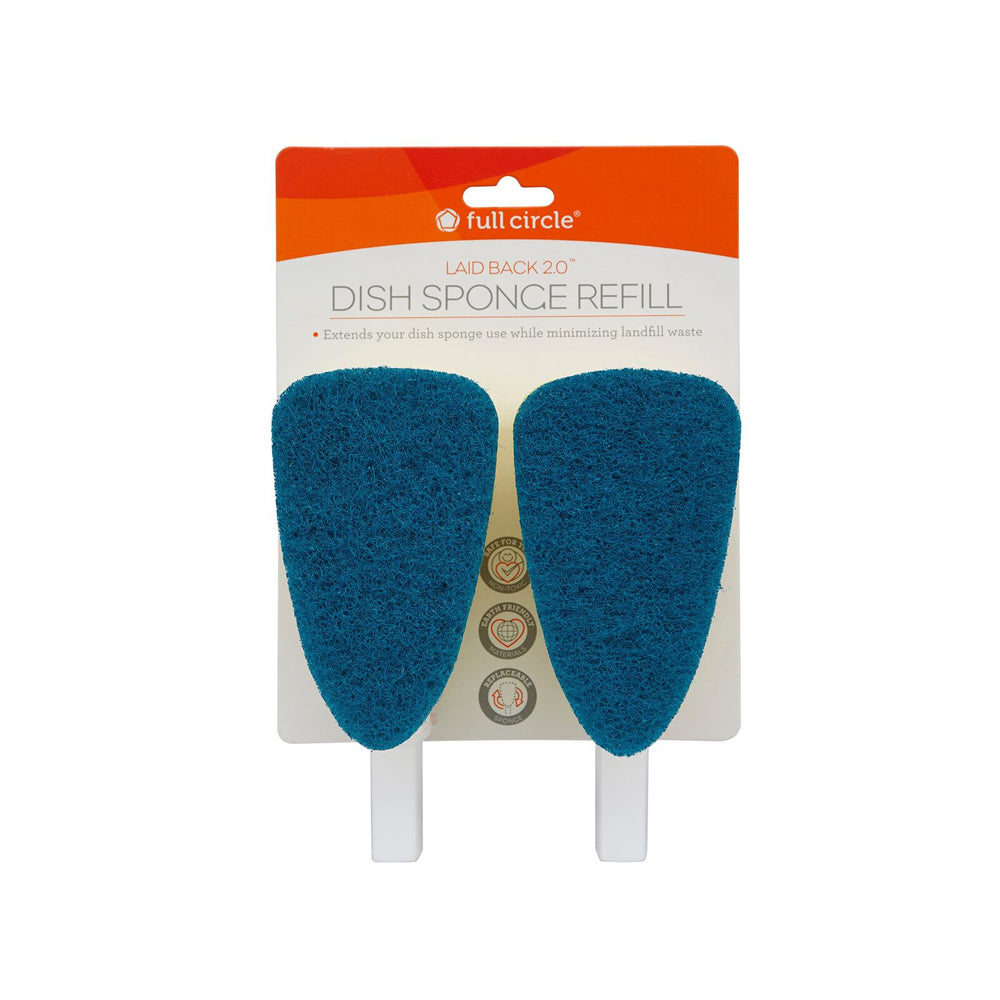 288021-2pc-full-circle-laid-back-2-dish-sponge-triangle-refill-replacement-head