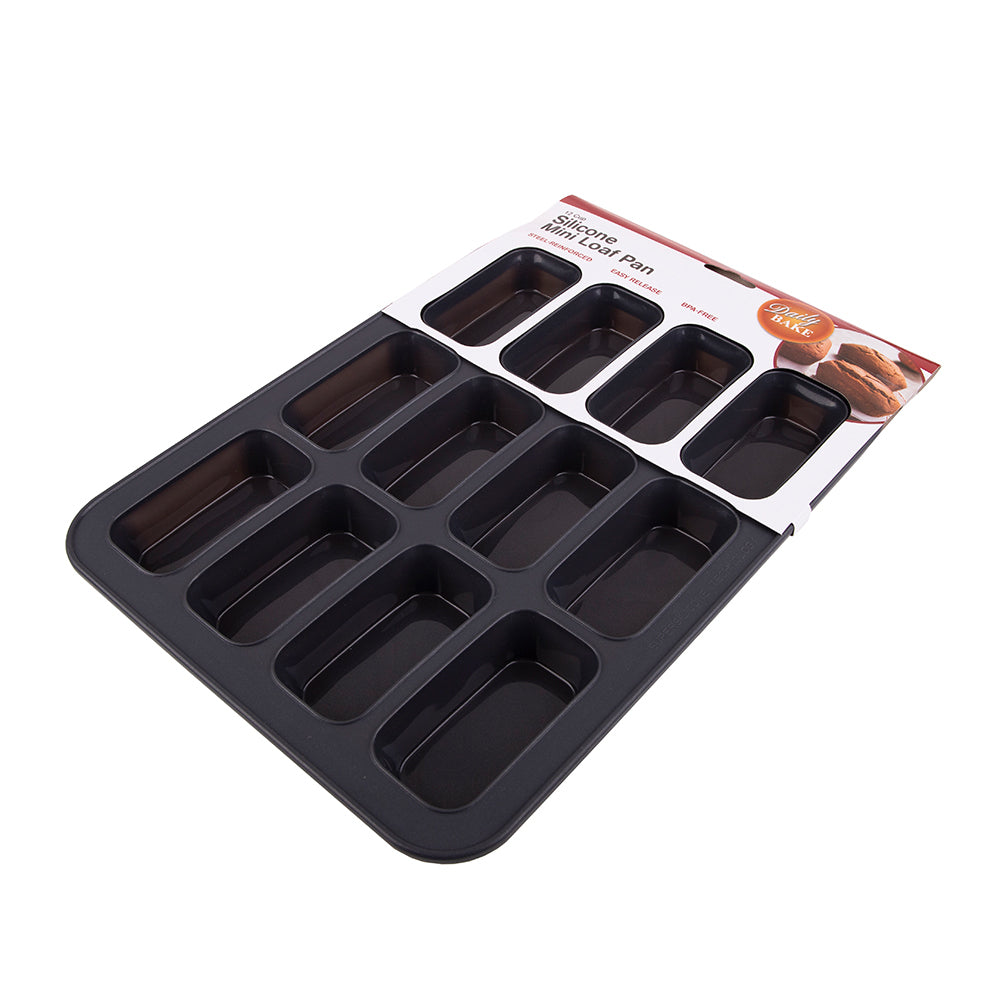 3120ch-daily-bake-12-cup-silicone-mini-loaf-pan-charcoal