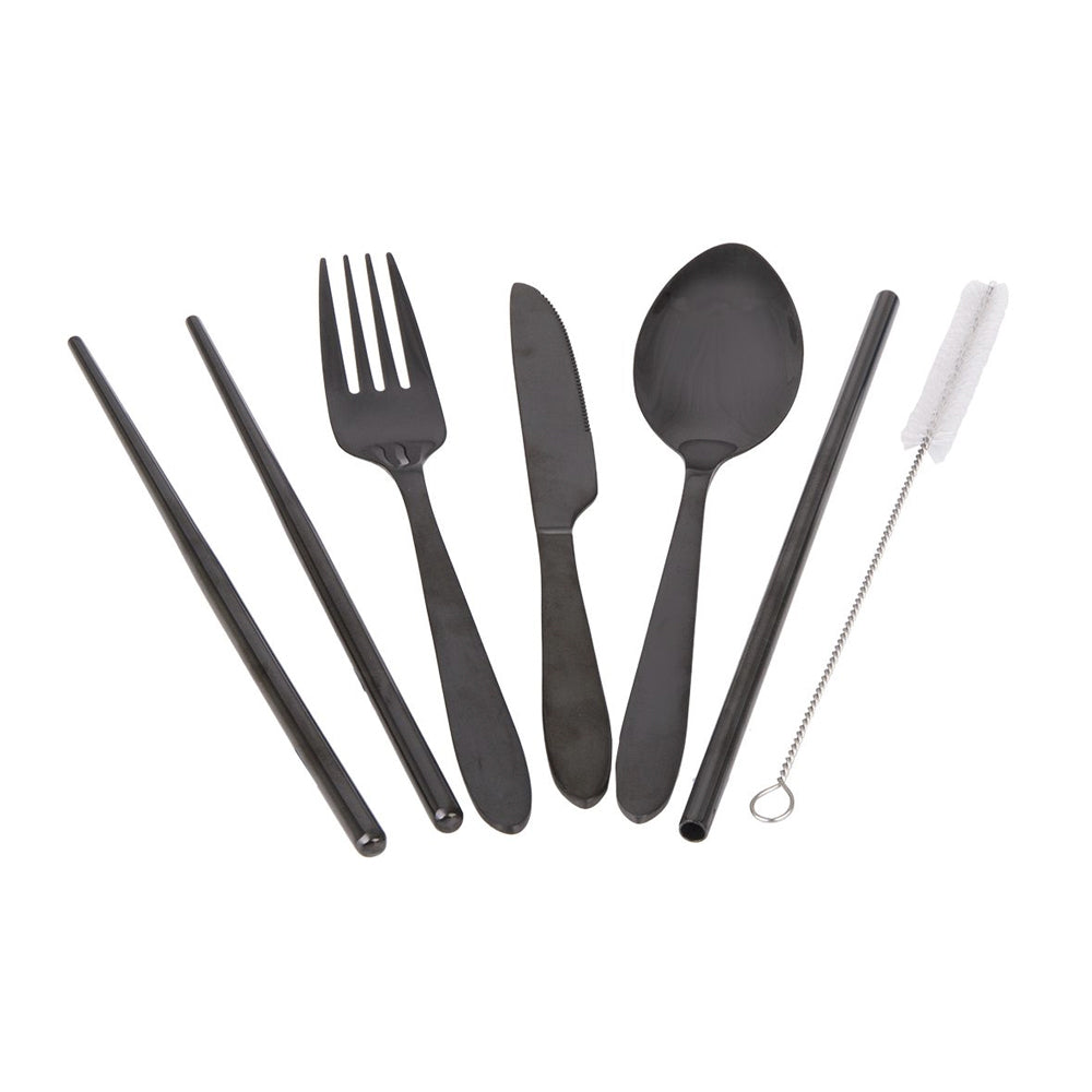 3430bk-6pc-appetito-stainless-steel-travellers-cutlery-set-black