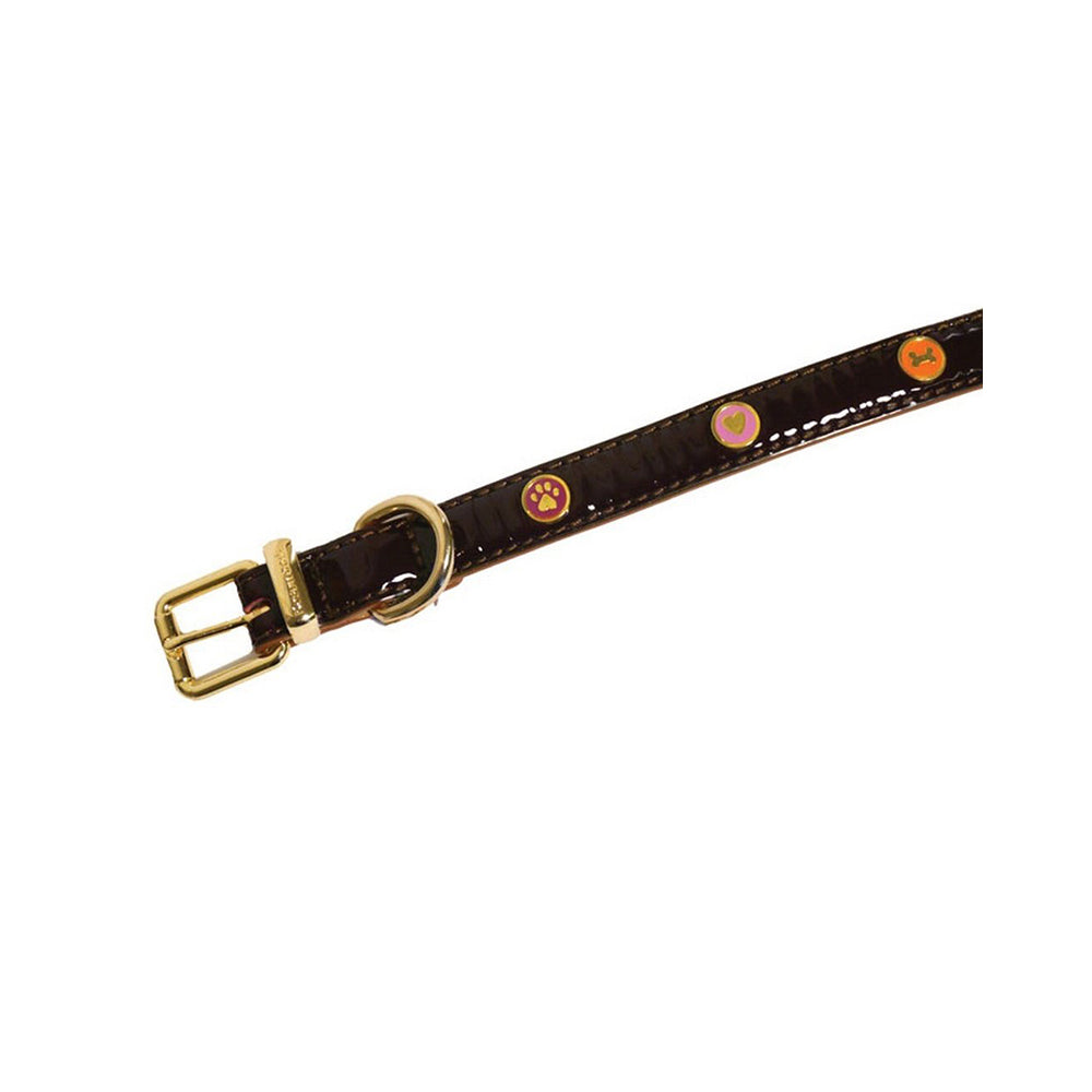 3471-rosewood-oxblood-36-5cm-pet-dog-neck-collar-animal-choker-strap-medium-brown