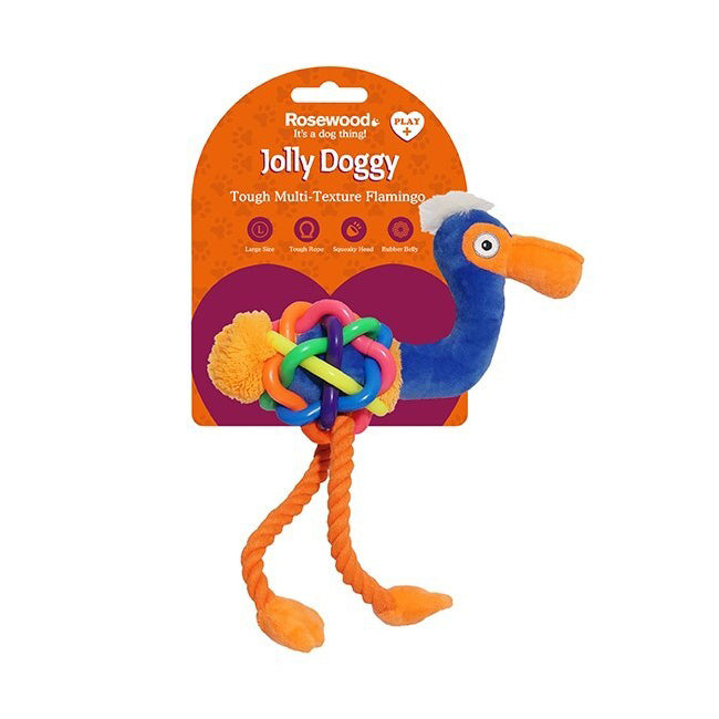 39030-rosewood-tough-multi-texture-flamingo-soft-plush-w-rubber-pet-dog-toy-large