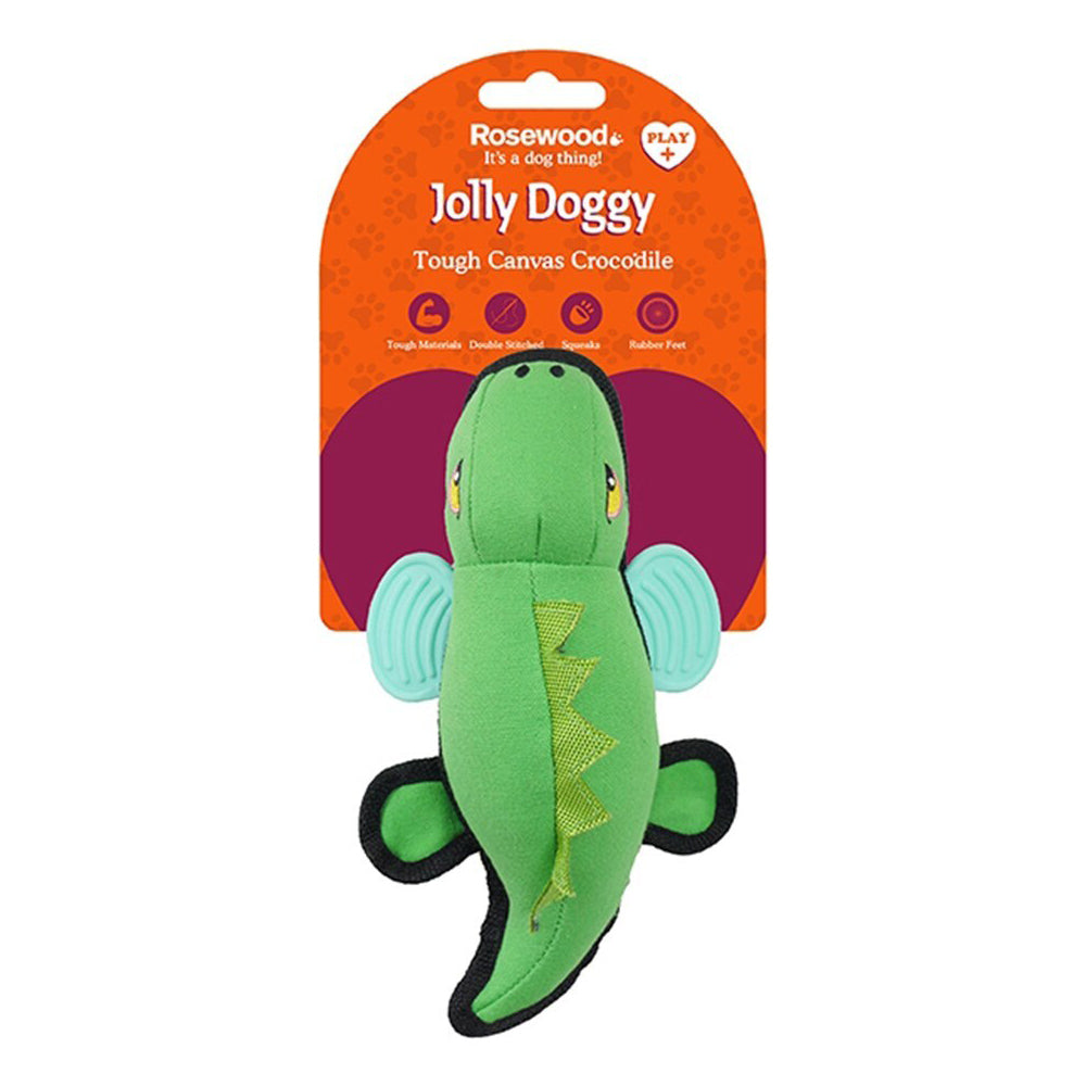 39035-rosewood-tough-canvas-crocodile-w-rubber-feet-pet-dog-chew-bite-play-toy-green