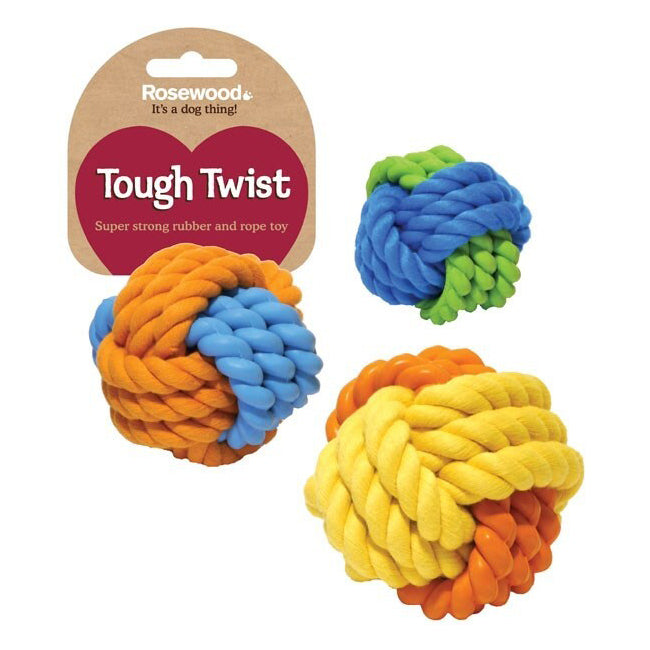 40211-rosewood-rubber-rope-ball-pet-dog-interactive-fun-play-toy-small-assorted
